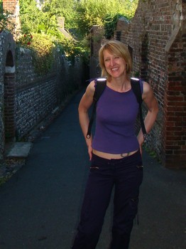 Gill in one of Lewes' twittens.